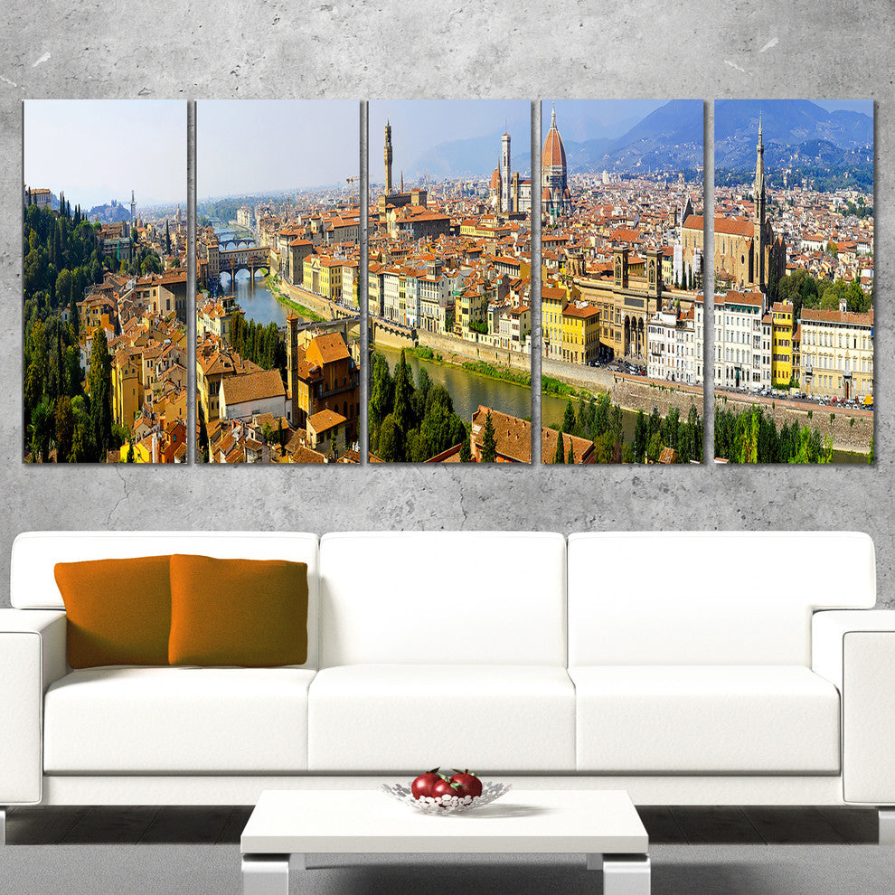 "Florence Panoramic View" Canvas Print, 5 Panels