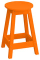 Poly Lumber Bar Stool, Orange, Dining Height, Round