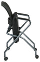 Deluxe Folding Chair With ProGrid Back, Arms and Titanium., Set of 2