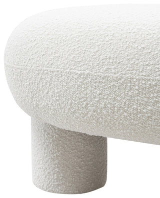 Modrest Gaynes Modern Off-White Fabric Bench