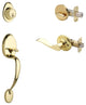 Active Handle Set, Waverlie Lever Interior Trim, Polished Brass