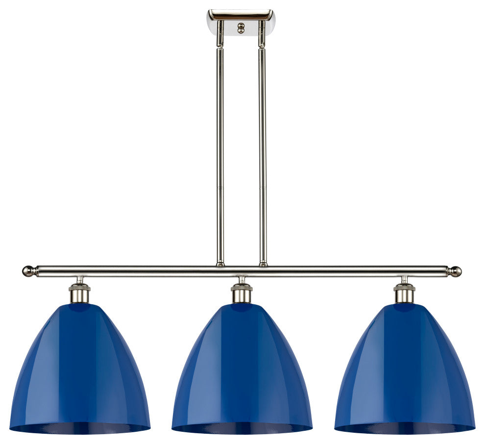 Innovations 516-3I-PN-MBD-12-BL-LED 3 Light Island Light, Polished Nickel