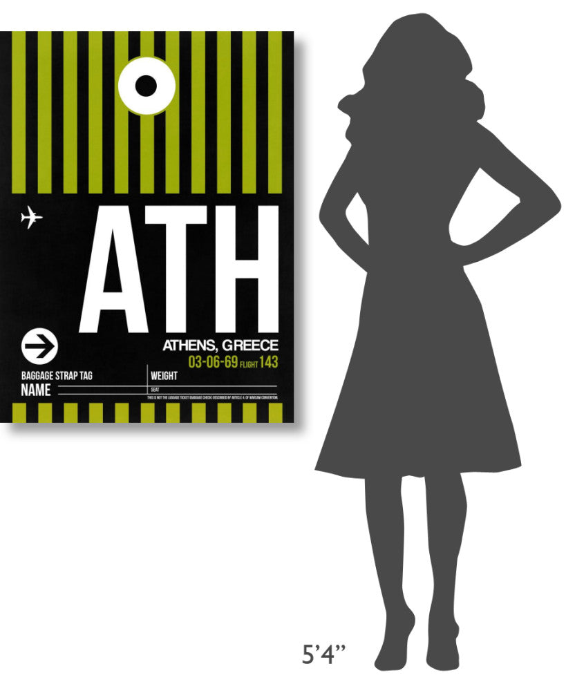 "ATH Athens Luggage Tag 2" Fine Art Print