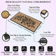 A1HC Natural Coir/Rubber Door Mat, 30x48, Thick Durable, Black/Beige
