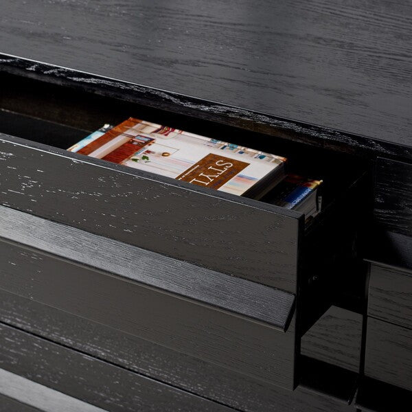 Safavieh Couture Deirdra 6 Drawer Wood Dresser Black