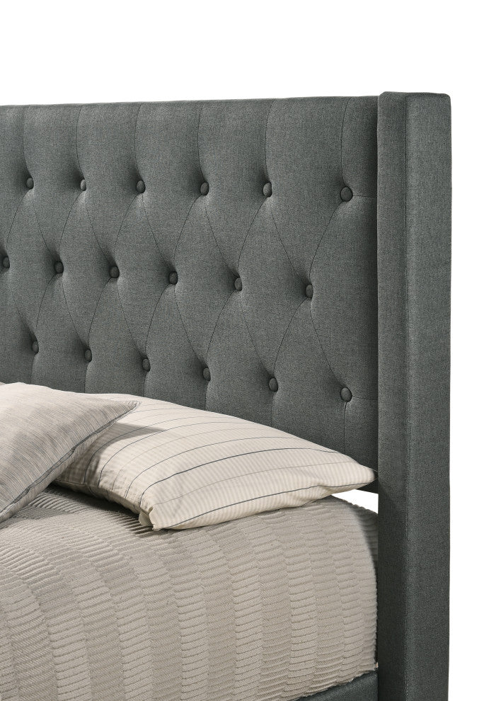 Bergen Queen Bed, Gray