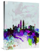 "Kuala Lumpur Watercolor Skyline" Fine Art Print