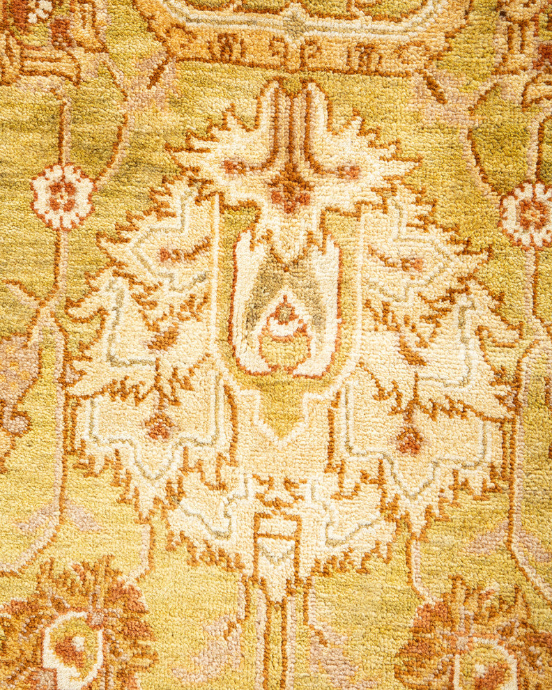 Eclectic, One-of-a-Kind Hand-Knotted Area Rug Green, 6' 1" x 9' 3"