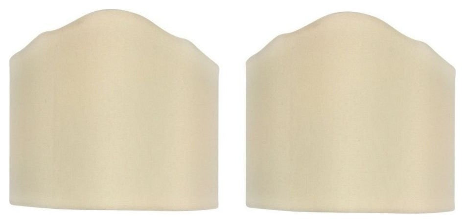 Eggshell Wall Sconce Shield Clip on Half Lampshades, Set of 2