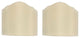 Eggshell Wall Sconce Shield Clip on Half Lampshades, Set of 2