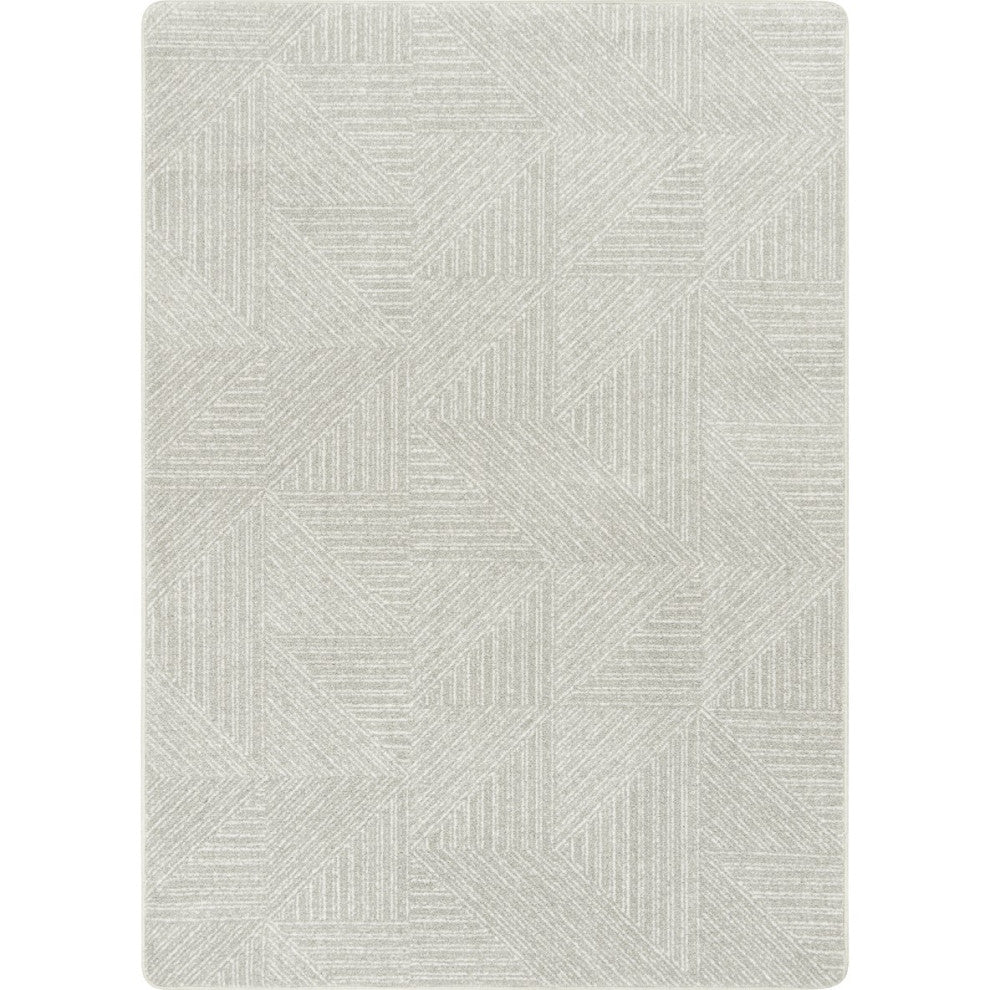 Joy Carpets WorkSpace Above Board Area Rug, Dove, 3'10" X 5'4"