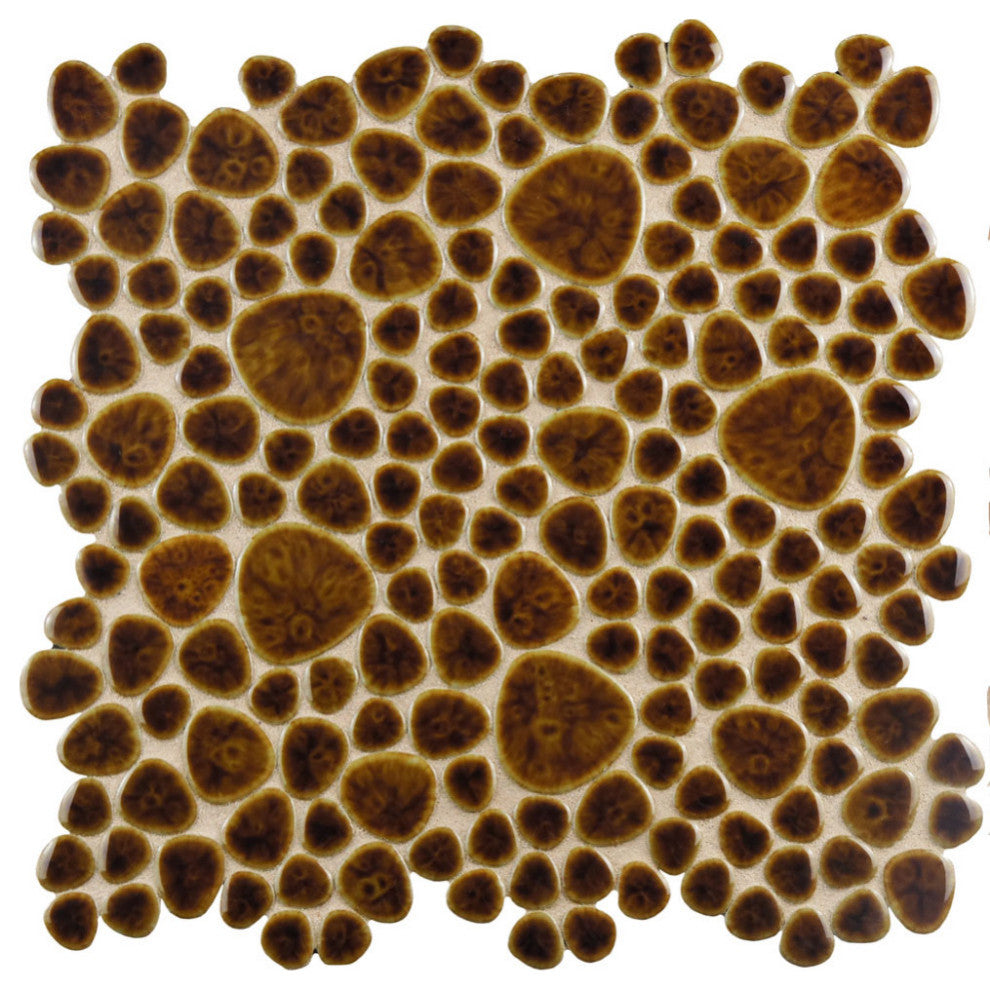 Pebble Mahogany Porcelain Floor and Wall Tile