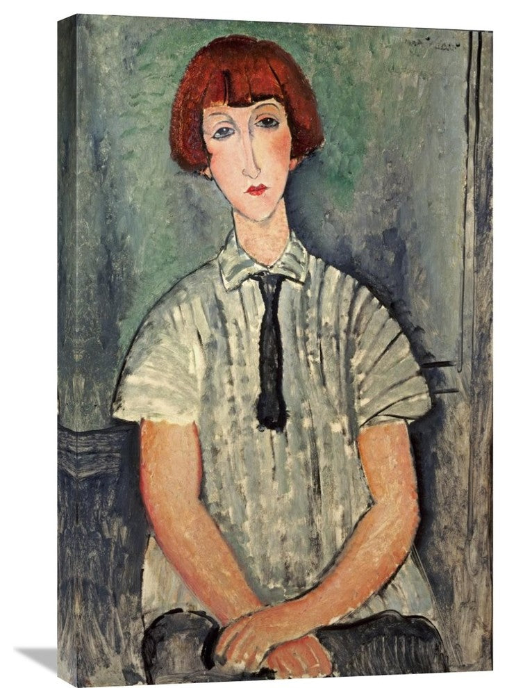 "Young Girl In a Striped Shirt" Artwork