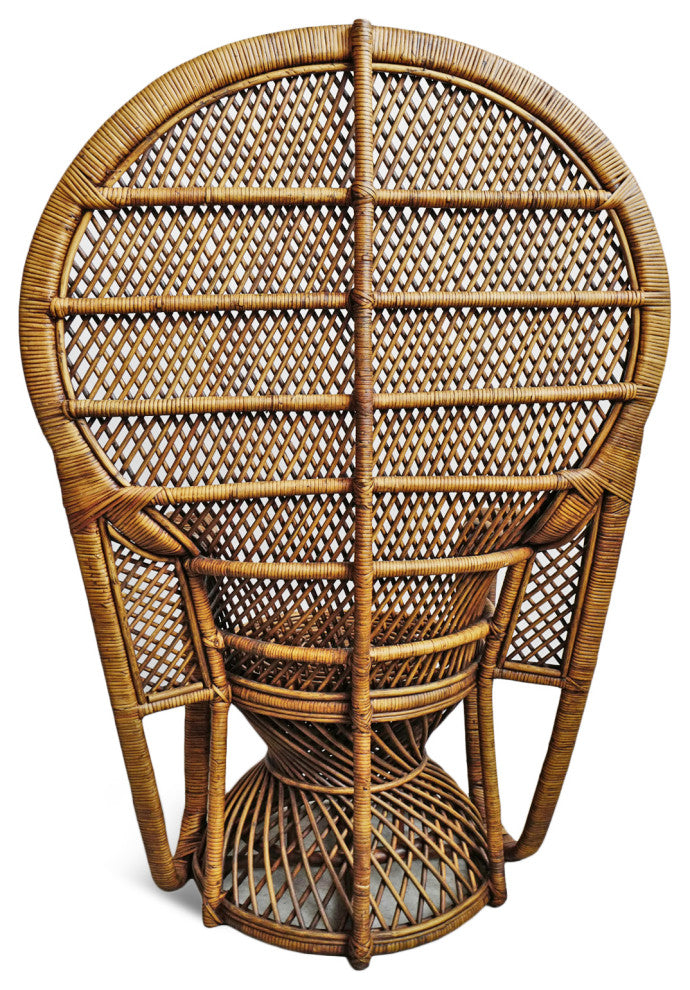 Tea Stain Perindo Peacock Wicker Chair