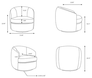 Galey Alix x Livabliss Sweeting GAST-001 Swivel Chair