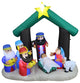Long Christmas Inflatable Nativity Scene With Three Kings, 6'