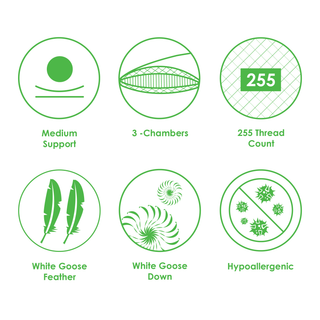 Down Perfect Pillow, Queen, Medium Support