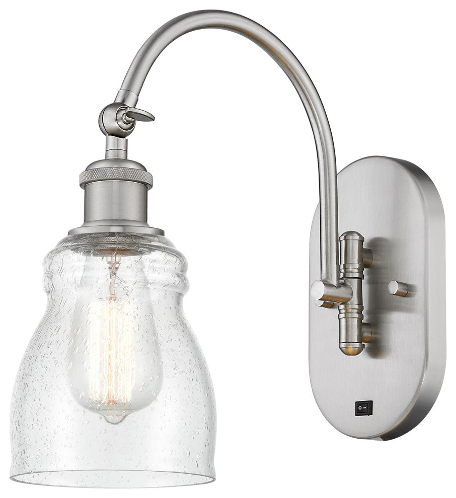 Innovations 518-1W-SN-G394 Ellery 1 Light 5.3" Sconce, Brushed Satin Nickel