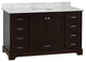 Harper 60" Bathroom Vanity, Chocolate, Carrara Marble, Single