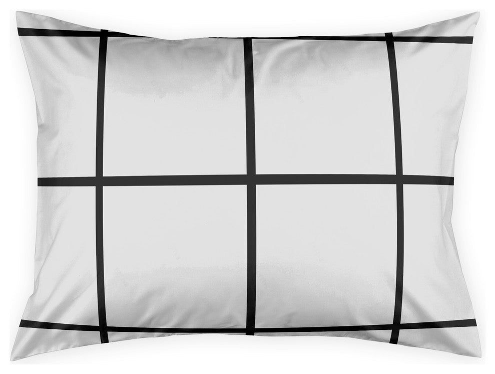Beige Abstract Lines Standard Brushed Poly Sham
