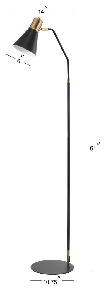 Apollo Modern Metal LED Task Floor Lamp