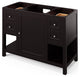 Astoria Transitional 48" Espresso Vanity, Steel Grey Cultured Marble Vanity Top