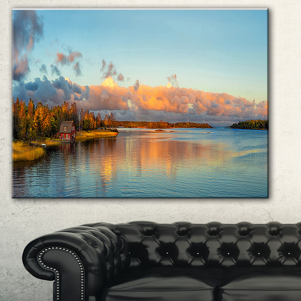 "Autumn Sunset Panorama" Canvas Print