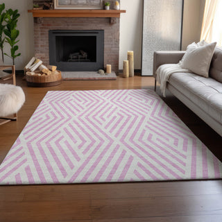 Premium Machine Washable Mayfield AMF550 Pink 9' x 12' Rug