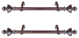 Jacob Side Curtain Rods 12-20", Mahogany