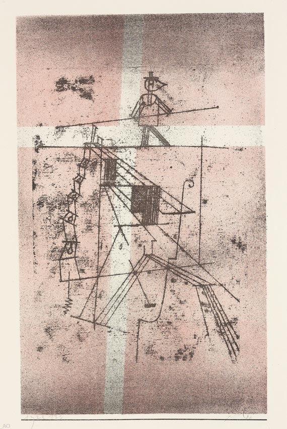 Paul Klee Rope Dancer, 18"x27" Wall Decal