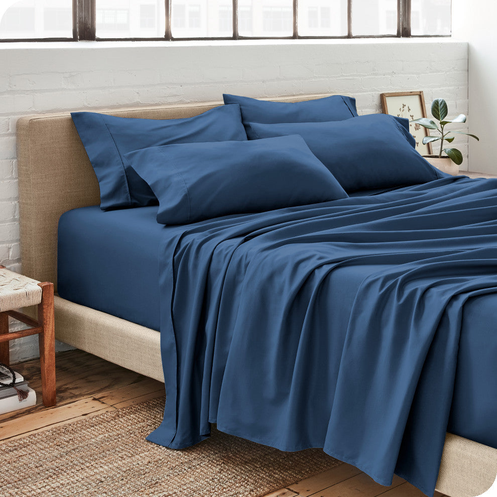 Bare Home 6-Piece Microfiber Sheet Set, Dark Blue, Full
