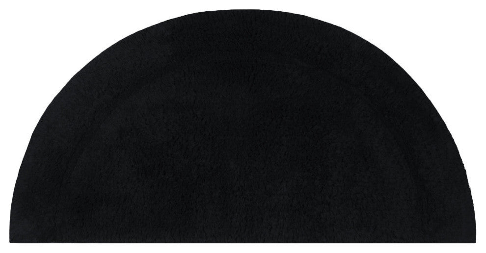 Waterford Absorbent Cotton and Machine washable Slice Rug, Black