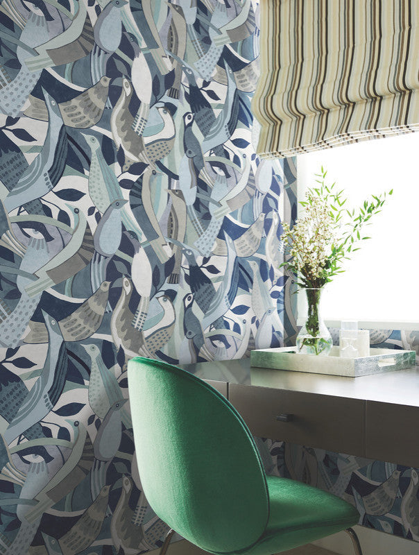 Fauvist Flock Wallpaper