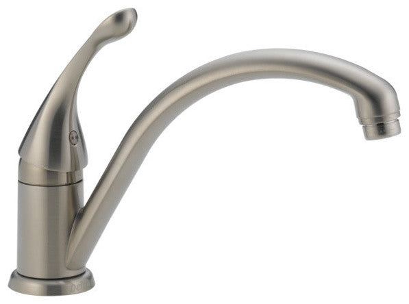 Delta Collins Single Handle Kitchen Faucet, Stainless, 141-SS-DST