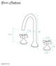 Daxton 8" Widespread, Cross Handle, Bathroom Faucet, Chrome