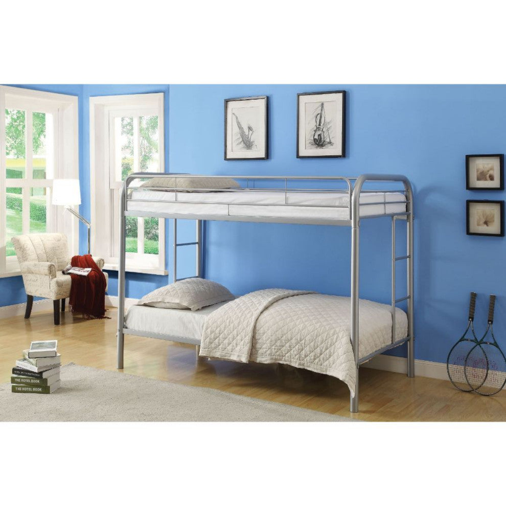 Acme Thomas Twin/Twin Bunk Bed Silver Finish