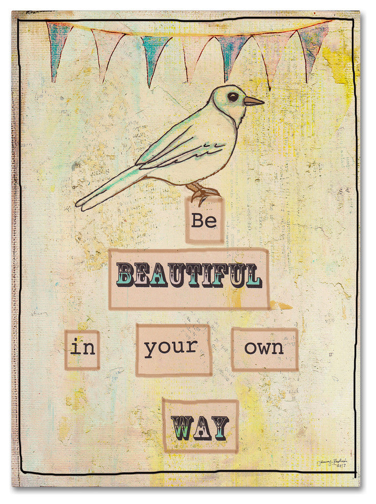 Tammy Kushnir 'Be Beautiful In Your Own Way' Canvas Art, 14" x 19"