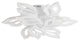 Modern White Multi-Leave Shape Semi Flush Mount LED Ceiling Light