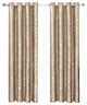 Charlotte Jacquard Grommet Window Panels, Set of 2, Mocha, 104"x84"