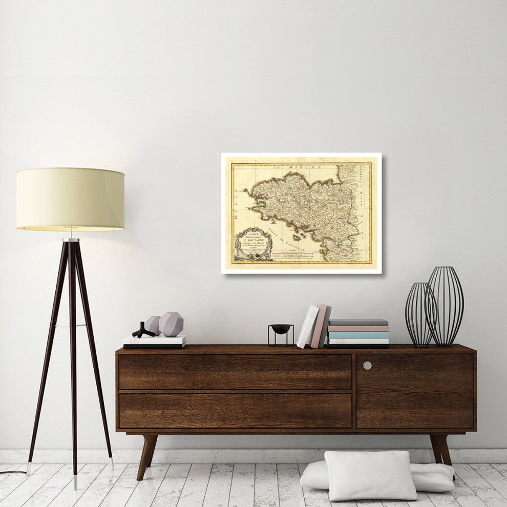 "Bretagne, 1786" Digital Paper Print by Rigobert Bonne, 38"x29"