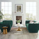 Tufted Armchair and Sofa Set, Velvet, Green, Modern, Living Lounge Hospitality