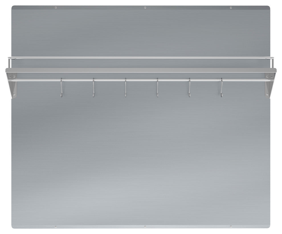 Ancona 36" Stainless Steel Backsplash with Shelf and Rack