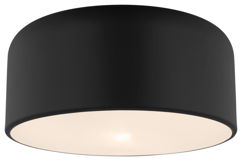 Malone Medium Ceiling Flush Mount, Midnight Black