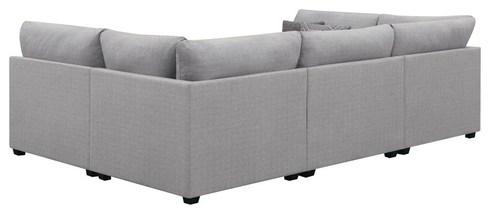 Cambria 6-piece Upholstered Modular Sectional Sofa Grey