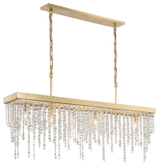 Crystorama WIN-617-GA-CL-MWP, 6-Light Chandelier, Antique Gold