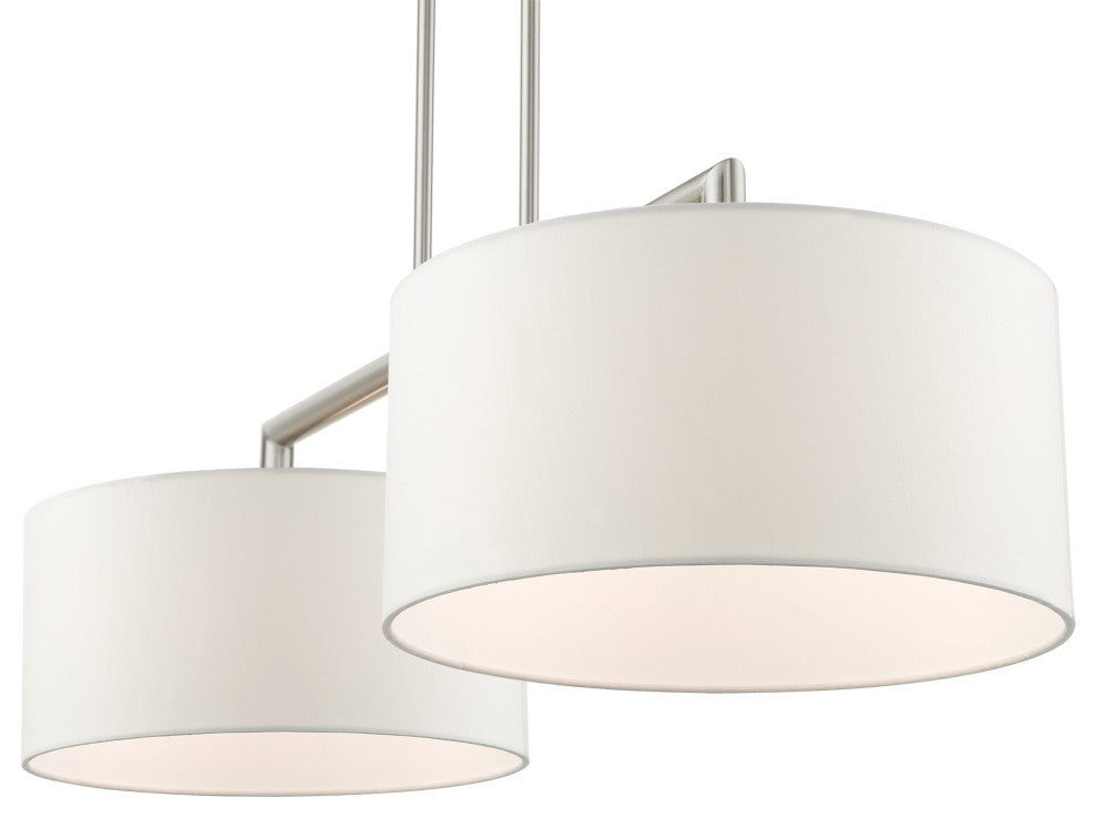 Brushed Nickel Timeless, Transitional, Linear Chandelier