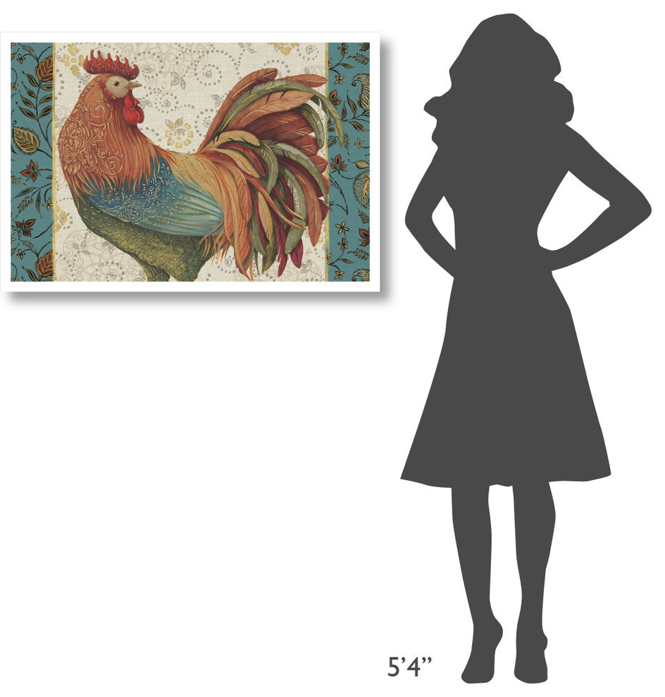 "Rooster_Spice_I_II_III_IVA" Digital Paper Print by Daphne Brissonnet, 38"x26"