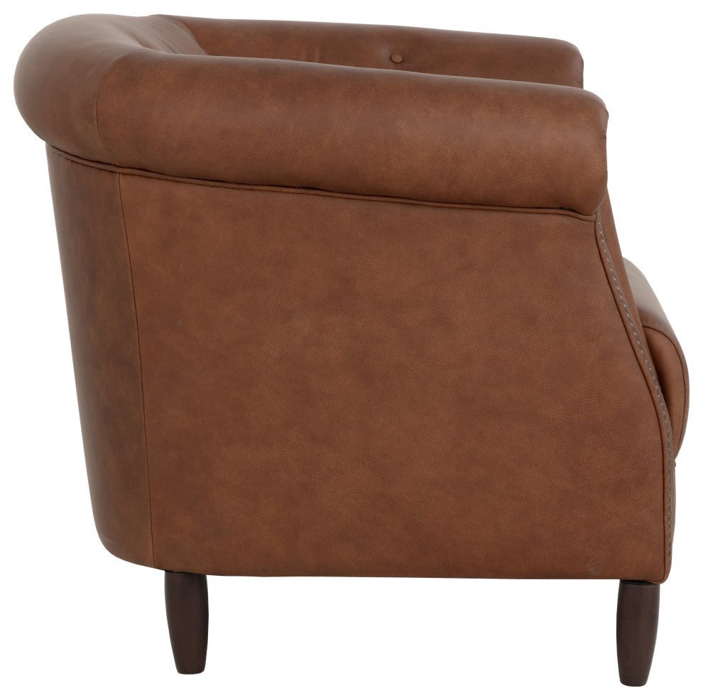 Marjorie Lounge Chair, Cognac Leather