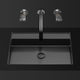 Elettra Modern Rectangular Under-mount Sink, Gun Metal