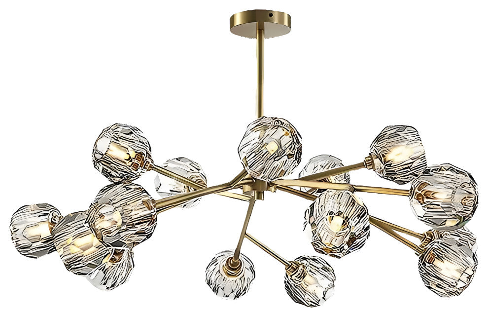 Introd | Luxury Crystal LED Chandelier for Dining Room, Kitchen, Living Room, 15 Heads, Cool Light